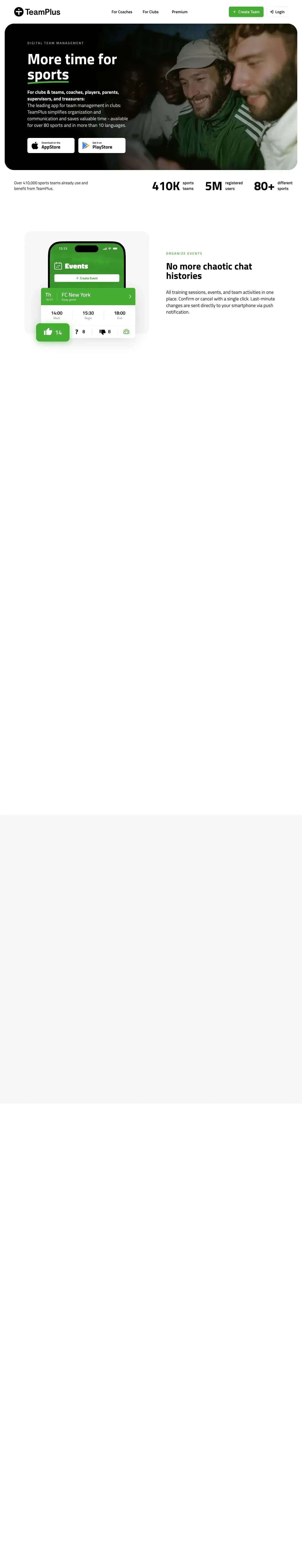 Screenshot von TeamPlus