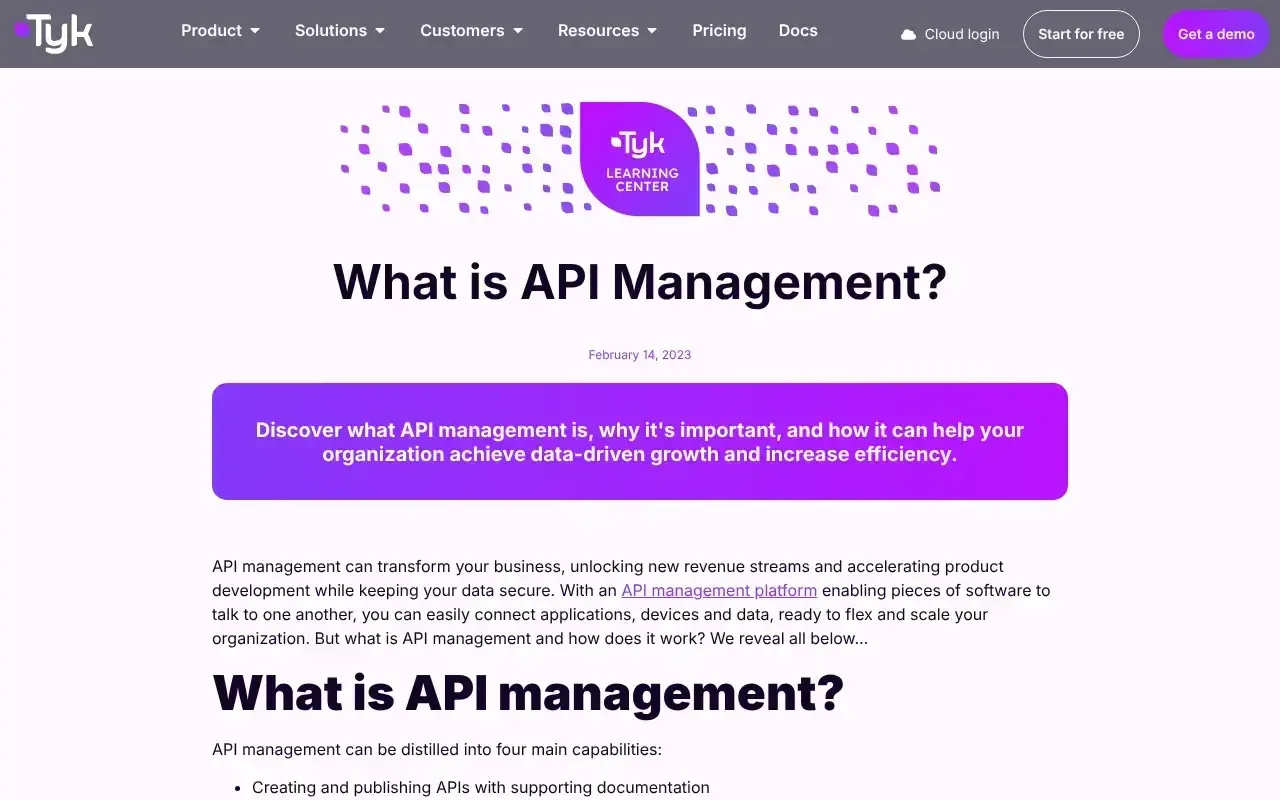 Tyk API Management