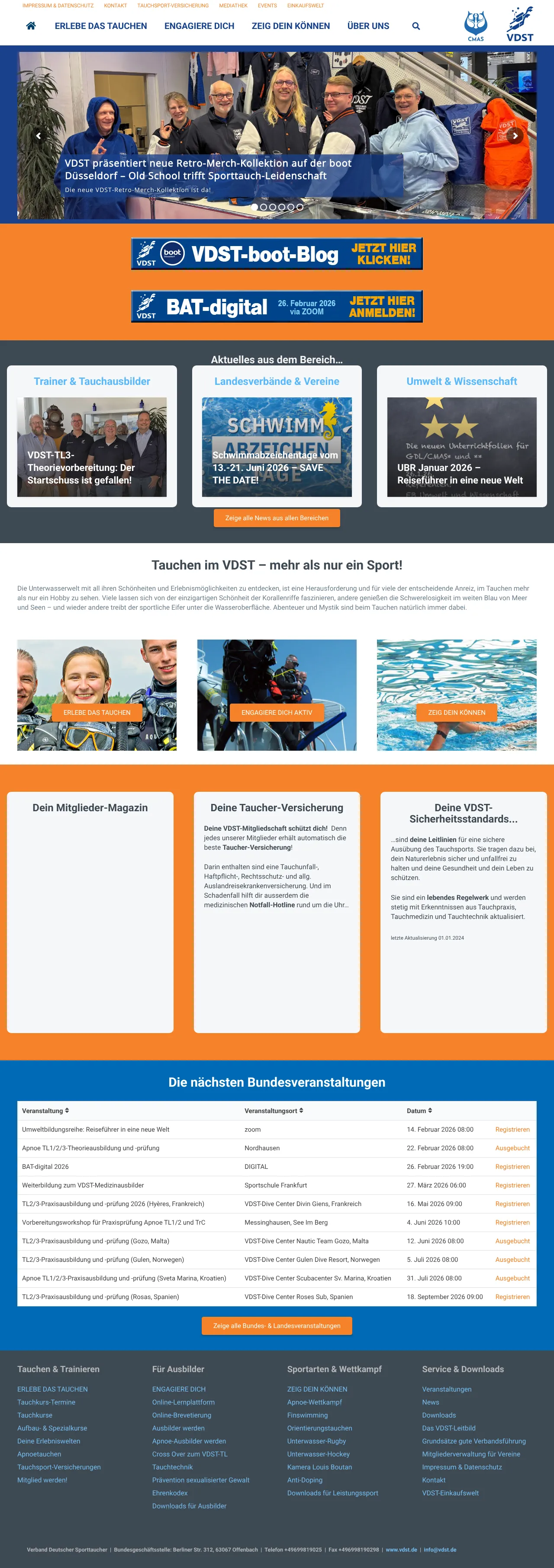 Screenshot von VDST-sporttauchen App
