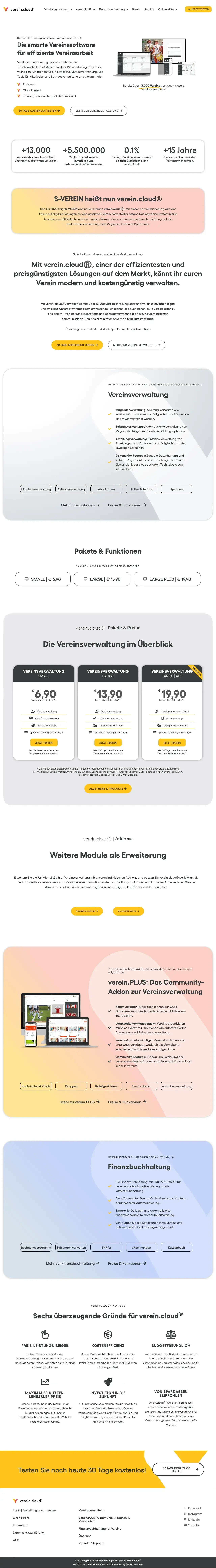 Screenshot von verein.cloud