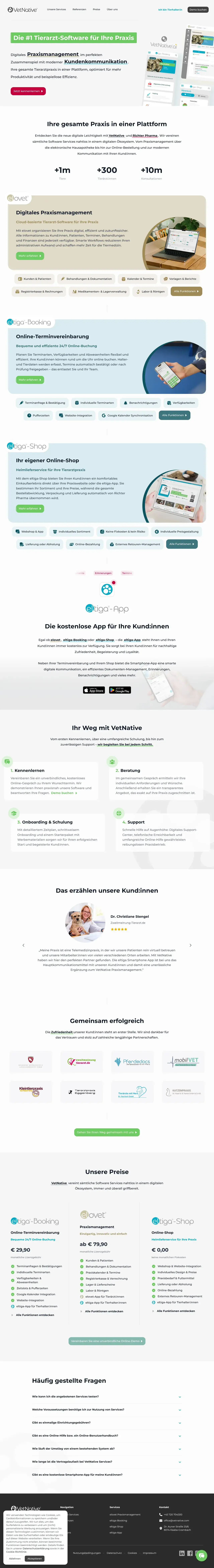 Screenshot von VetNative