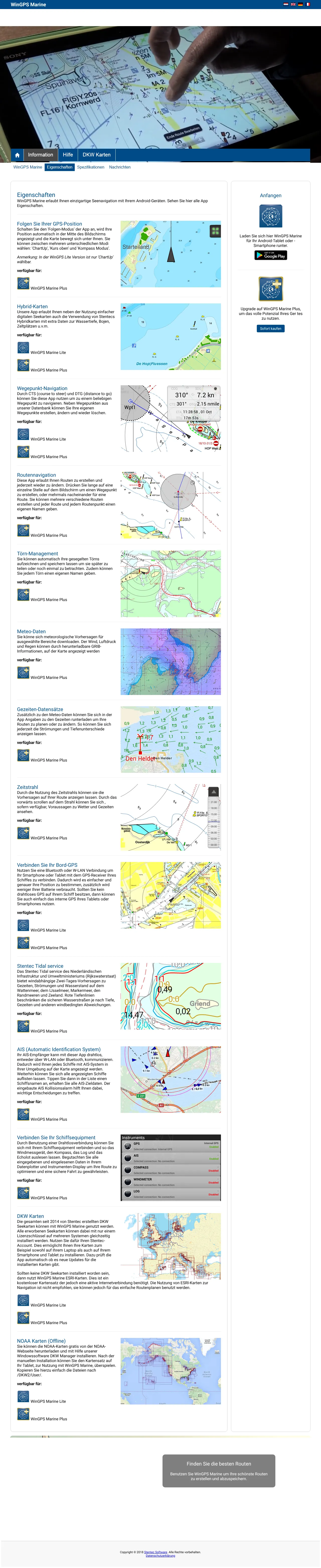 Screenshot von WinGPS Marine
